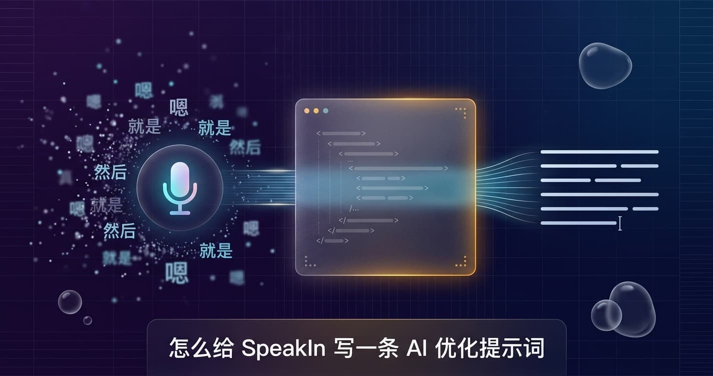 怎么给 SpeakIn 写一条 AI 优化提示词